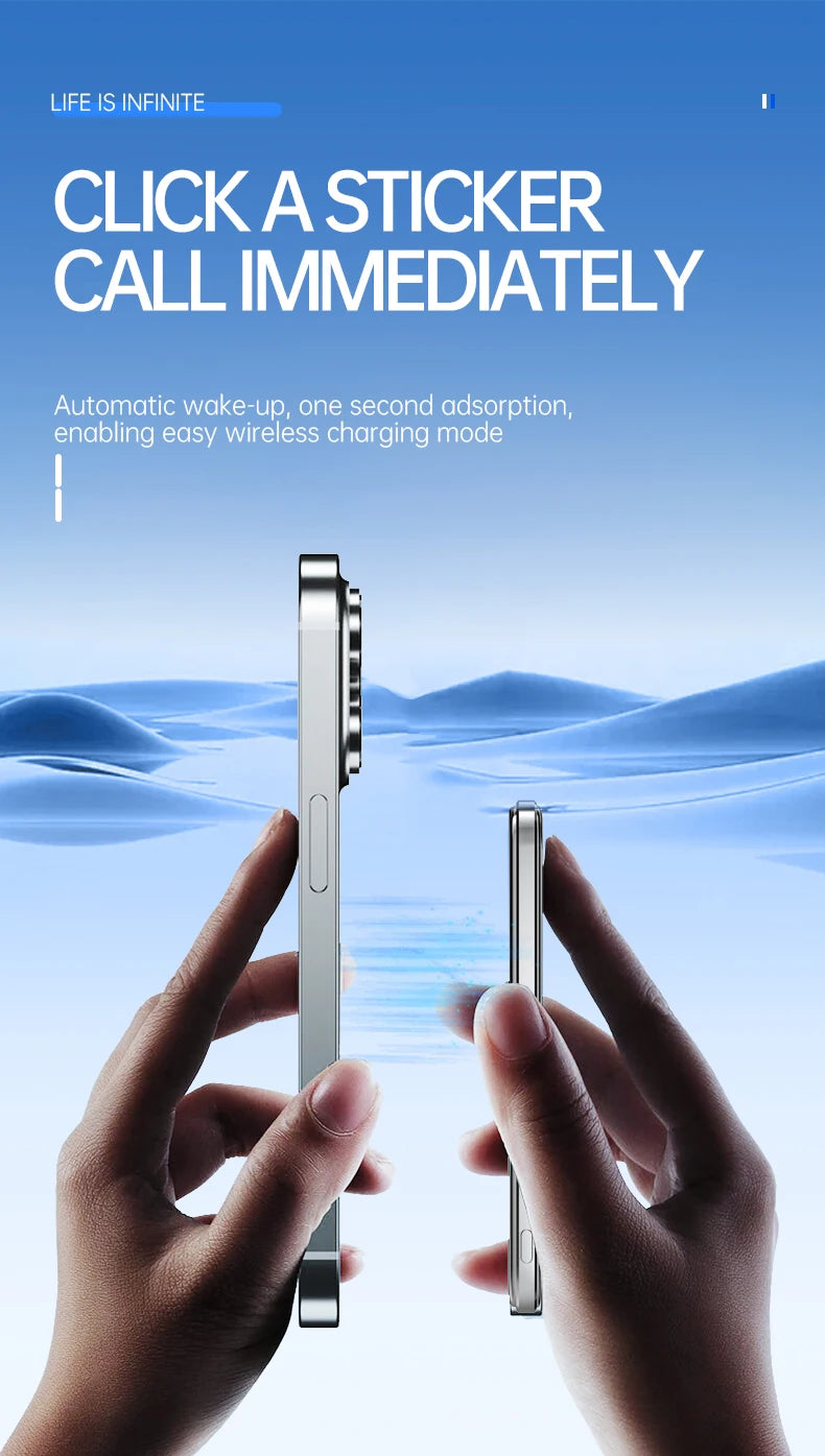 Ultra-Thin 10000mAh Magnetic Power Bank – 20W Wireless Fast Charging for MagSafe, USB-C & Display