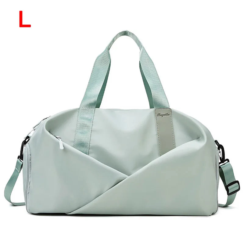 Women’s Gym & Travel Duffel Bag – Waterproof Nylon Tote | Dry/Wet Separation & Shoe Pocket