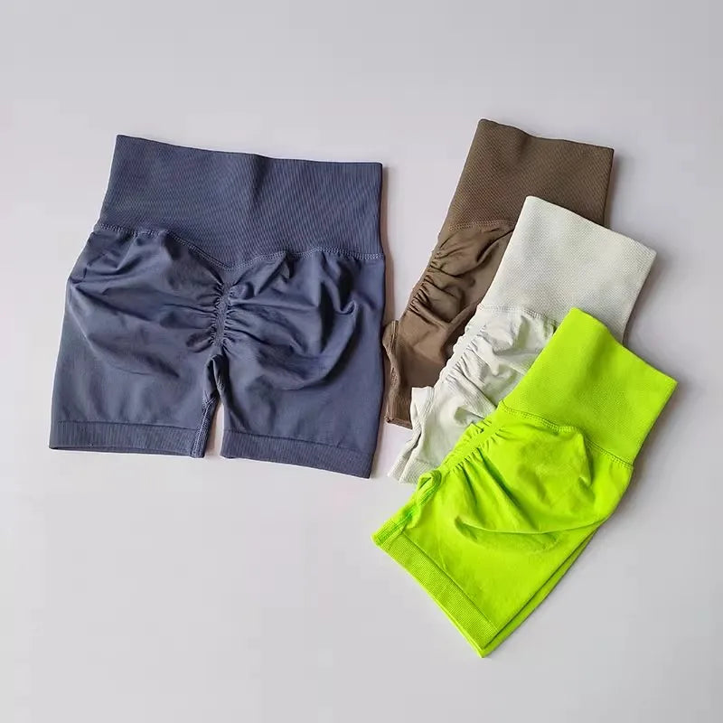 Sculpfit Seamless Yoga Set - Seamless Workout Ultra-Breathable High-Waist Shorts - Colors