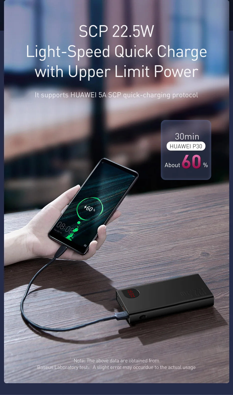 Baseus 20000mAh/10000mAh Power Bank – PD 22.5W Fast Charging, Digital Display, Dual USB & Type-C