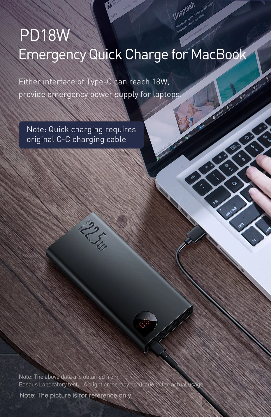 Baseus 20000mAh/10000mAh Power Bank – PD 22.5W Fast Charging, Digital Display, Dual USB & Type-C
