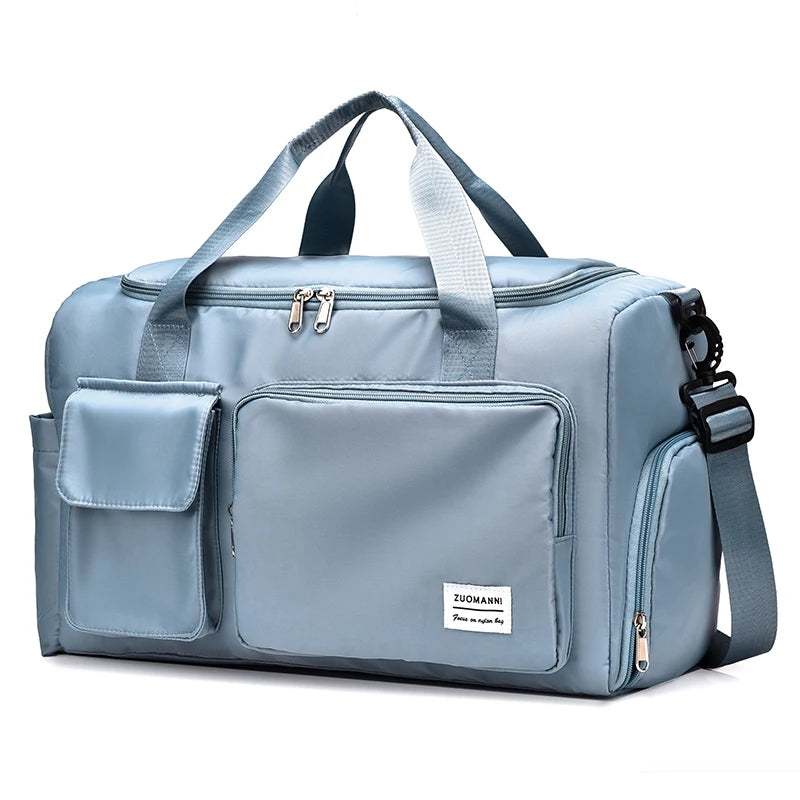 lightblue large travel duffel bag for women – Aizüafit collection