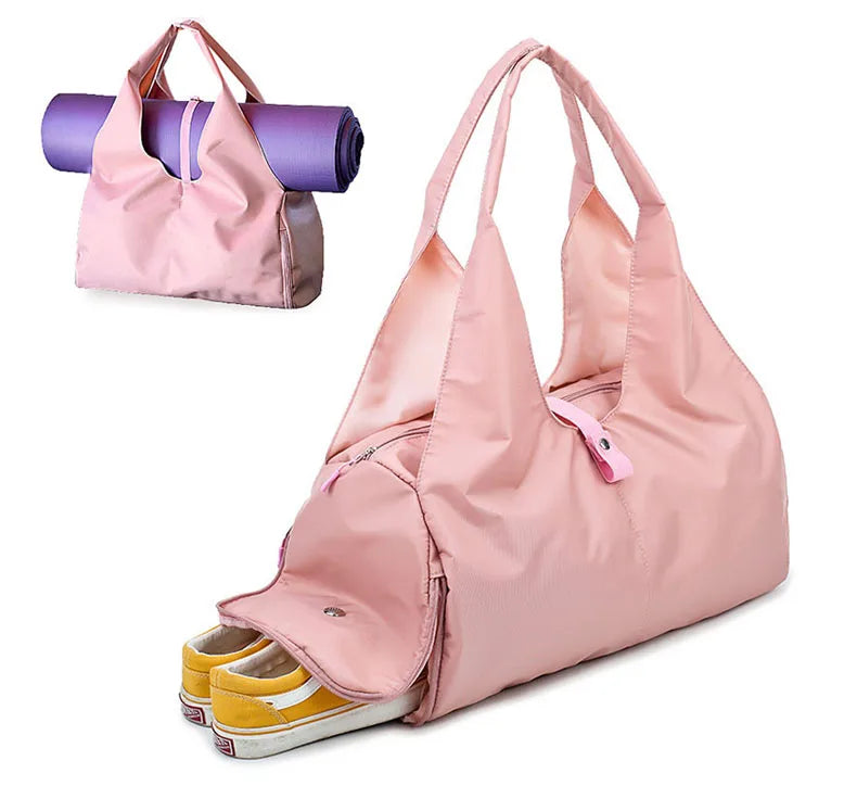 Yoga Gym Bag – Unisex Waterproof Nylon Training Duffel | Lightweight Fitness Tote