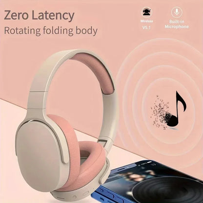 Wireless Bluetooth Headphones Over HIFI Bluetooth 5.3 Over-Ear Headphones – Noise Cancelling, TF/AUX, 10H Playtime