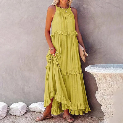 Refined Summer Ruffle Grace Maxi - Versatile Chic