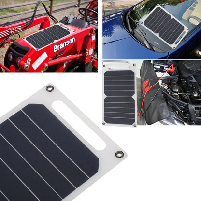 Panel solar USB Aizüatec de 5 a 35 W: cargador portátil impermeable para senderismo y acampada al aire libre