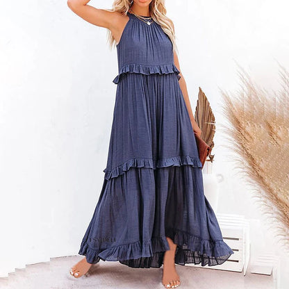 Refined Summer Ruffle Grace Maxi - Versatile Chic