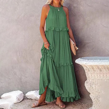 Refined Summer Ruffle Grace Maxi - Versatile Chic