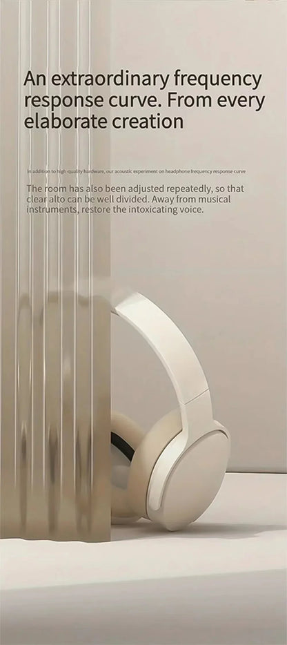 Wireless Bluetooth Headphones Over HIFI Bluetooth 5.3 Over-Ear Headphones – Noise Cancelling, TF/AUX, 10H Playtime