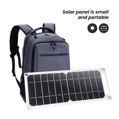 Panel solar USB Aizüatec de 5 a 35 W: cargador portátil impermeable para senderismo y acampada al aire libre