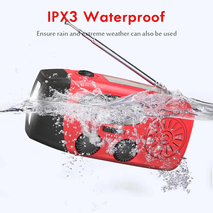Aizüatec Emergency Solar Radio – Hand-Crank AM/FM/NOAA, Power Bank & LED Flashlight with USB Charging