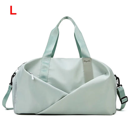 Women’s Gym & Travel Duffel Bag – Waterproof Nylon Tote | Dry/Wet Separation & Shoe Pocket