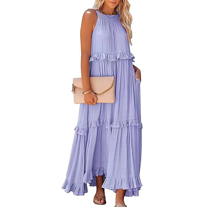 Refined Summer Ruffle Grace Maxi - Versatile Chic