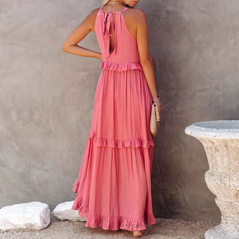 Refined Summer Ruffle Grace Maxi - Versatile Chic