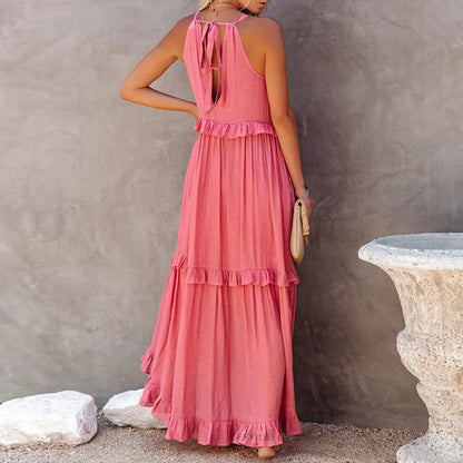 Refined Summer Ruffle Grace Maxi - Versatile Chic