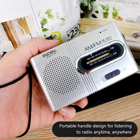Aizüatec BC-R21 Mini AM/FM Radio – Battery-Operated Portable Soundbox with Superior Reception