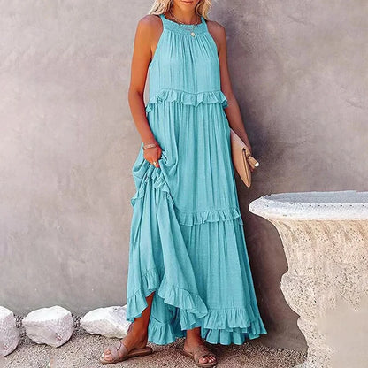 Refined Summer Ruffle Grace Maxi - Versatile Chic