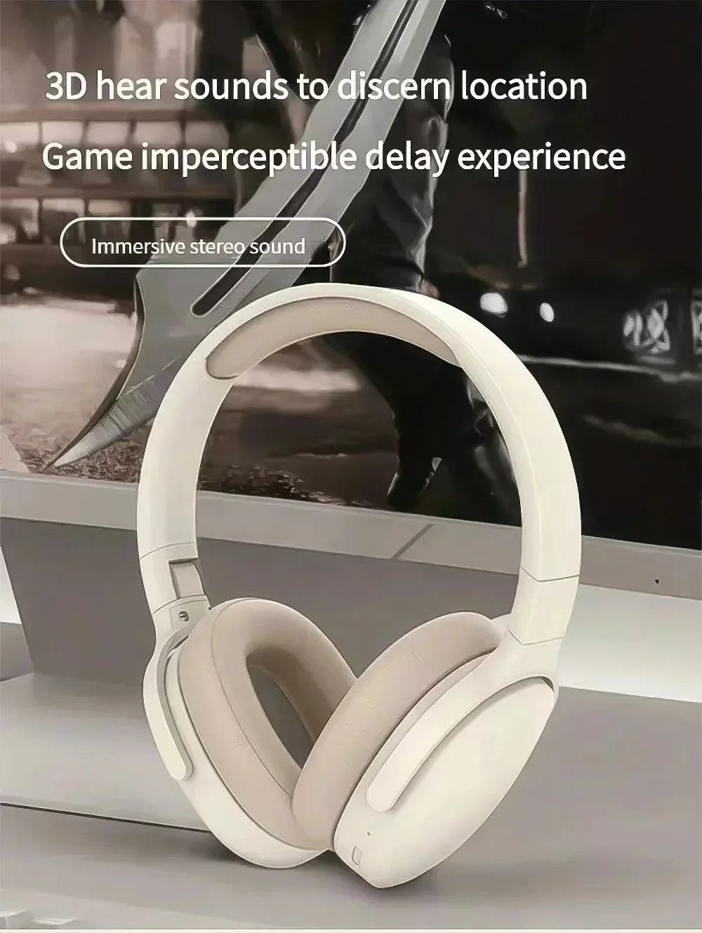 Wireless Bluetooth Headphones Over HIFI Bluetooth 5.3 Over-Ear Headphones – Noise Cancelling, TF/AUX, 10H Playtime