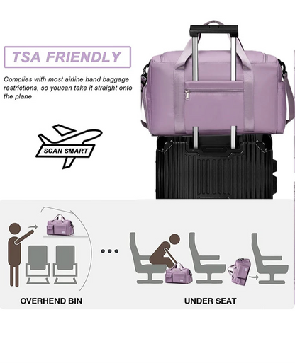 Unixinu Reisetasche für Damen – Großes Fassungsvermögen | Nass-/Trocken-Trennung &amp; Schuhfach