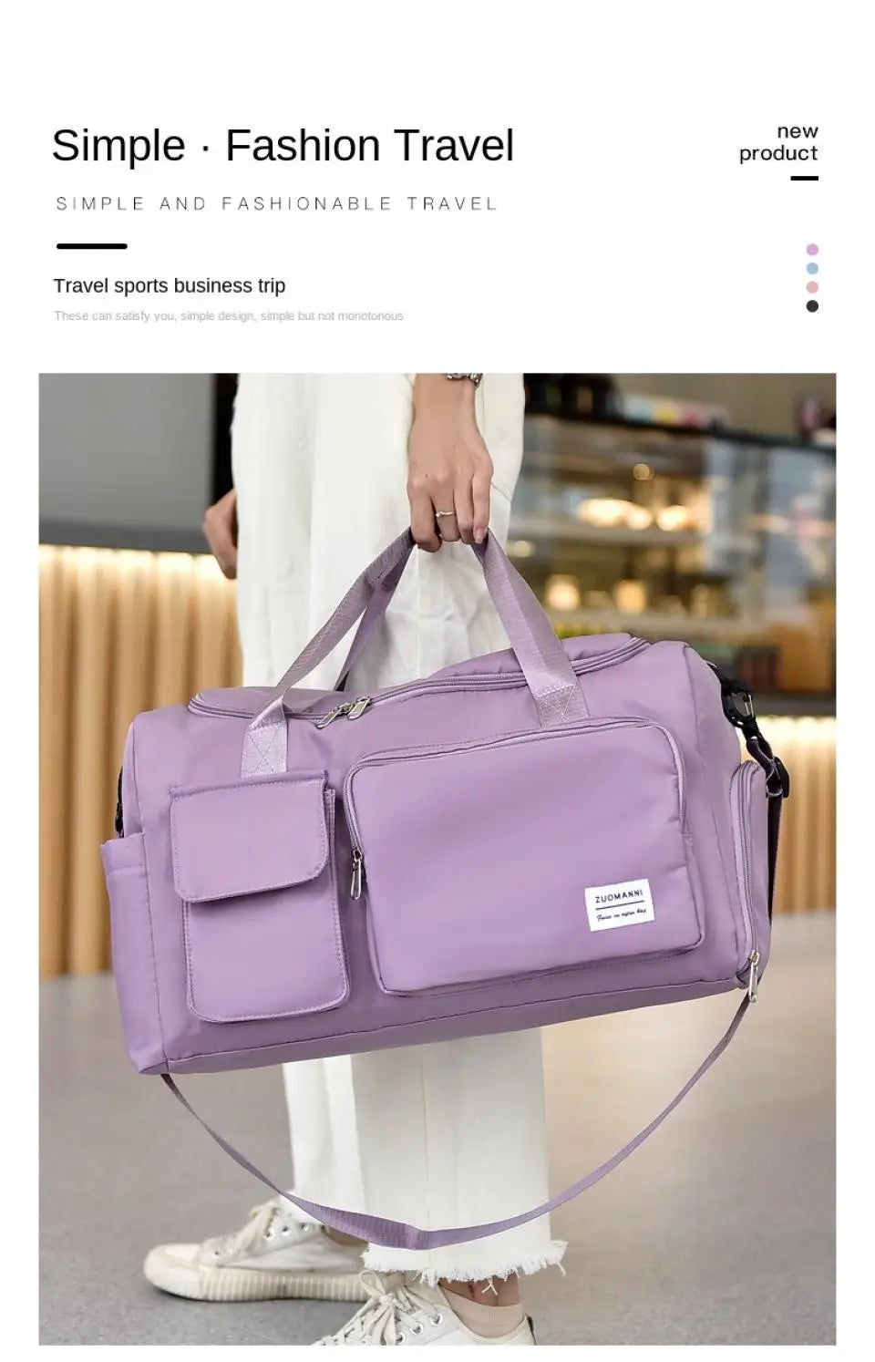 Unixinu Reisetasche für Damen – Großes Fassungsvermögen | Nass-/Trocken-Trennung &amp; Schuhfach