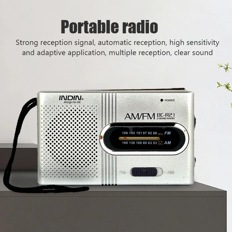 Aizüatec BC-R21 Mini AM/FM-Radio – Batteriebetriebene tragbare Soundbox mit hervorragendem Empfang