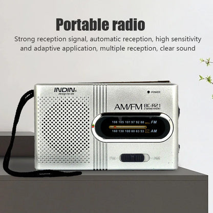 Aizüatec BC-R21 Mini AM/FM-Radio – Batteriebetriebene tragbare Soundbox mit hervorragendem Empfang