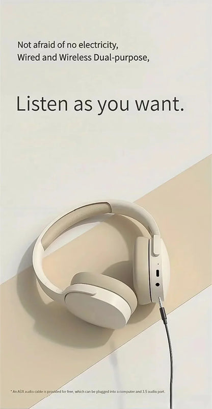 Wireless Bluetooth Headphones Over HIFI Bluetooth 5.3 Over-Ear Headphones – Noise Cancelling, TF/AUX, 10H Playtime
