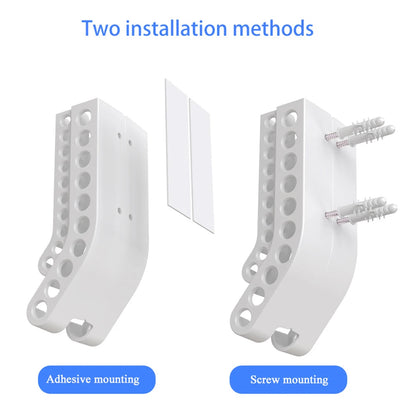 Wall-Mount Battery Organizer – Compact Holder for 10 AA & 10 AAA Batteries, with Adhesive & Screws