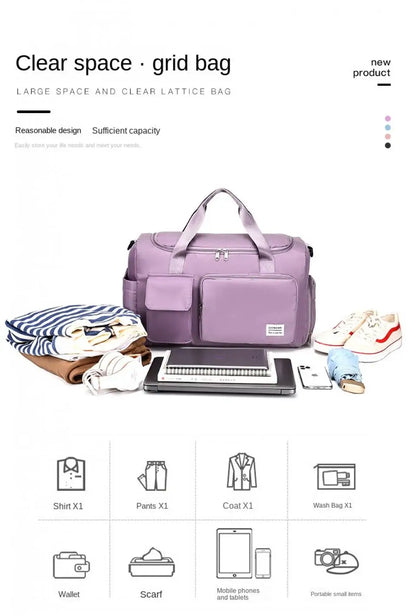 Unixinu Reisetasche für Damen – Großes Fassungsvermögen | Nass-/Trocken-Trennung &amp; Schuhfach