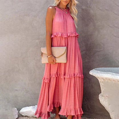 Refined Summer Ruffle Grace Maxi - Versatile Chic