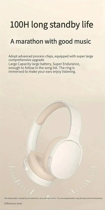 Wireless Bluetooth Headphones Over HIFI Bluetooth 5.3 Over-Ear Headphones – Noise Cancelling, TF/AUX, 10H Playtime