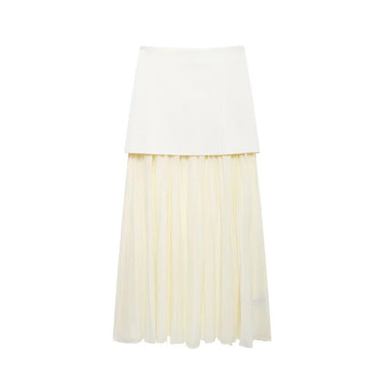 High-Waisted Knitted Midi Skirt