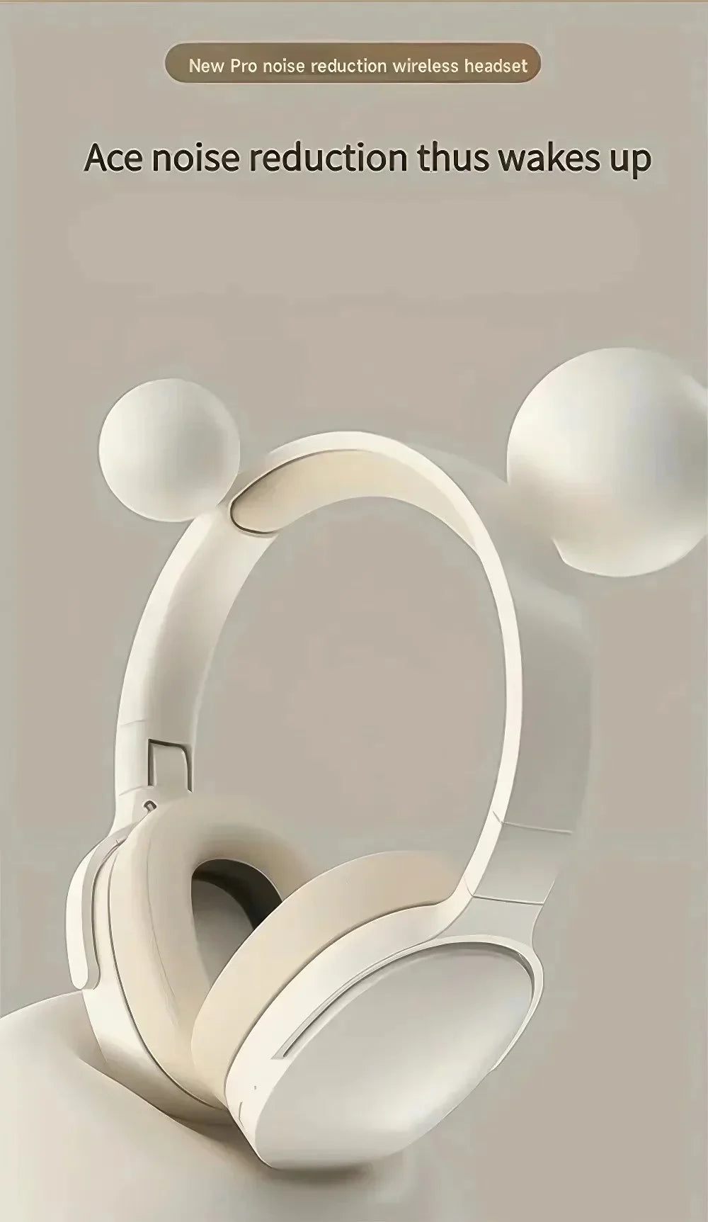 Wireless Bluetooth Headphones Over HIFI Bluetooth 5.3 Over-Ear Headphones – Noise Cancelling, TF/AUX, 10H Playtime
