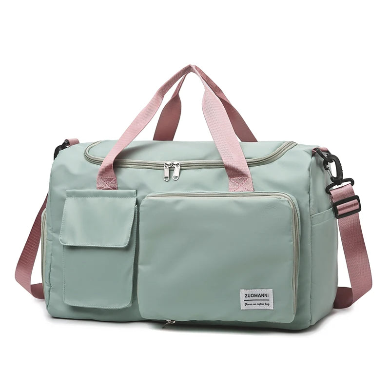 Blue waterproof tote gym bag for women – Aizüafit collection