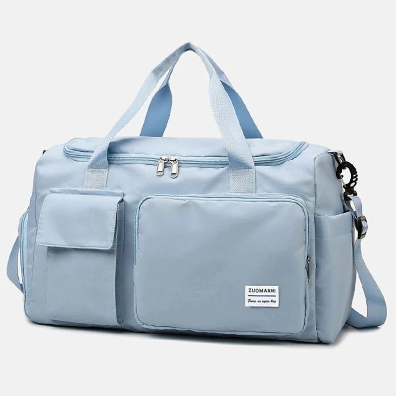 Light blue waterproof yoga fitness tote bag – Aizüafit collection