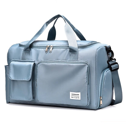 lightblue large travel duffel bag for women – Aizüafit collection