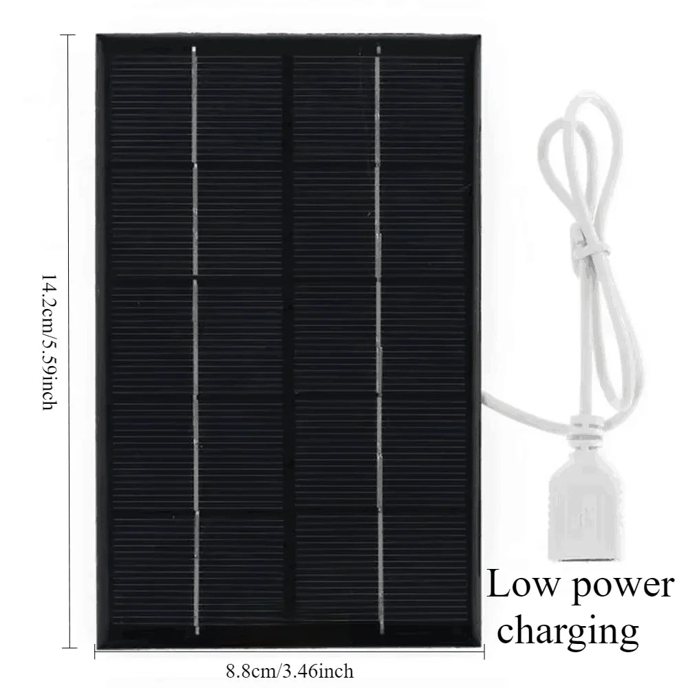 solar panel 14.2cm x 8.8cm usb connector