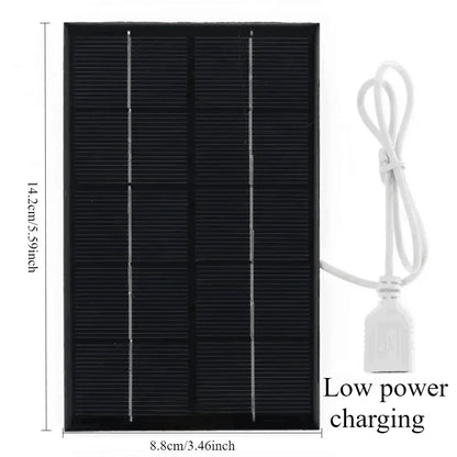solar panel 14.2cm x 8.8cm usb connector
